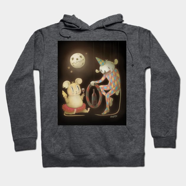 Wine and Cheese Circus for Mice Hoodie by amaeore